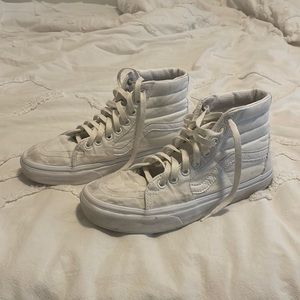 Vans white skate high top sneakers